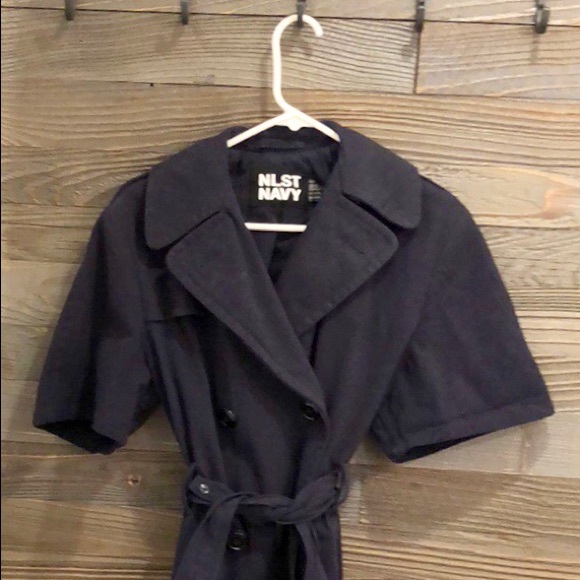 NLST NAVY SHORT SLEEVE TRENCH, NAVY - Picture 5 of 7